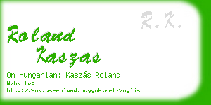 roland kaszas business card