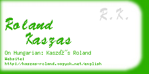 roland kaszas business card